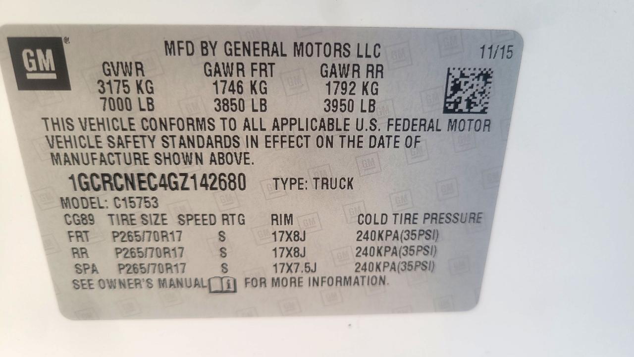 Chevrolet Silverado 1500 2WD Double Cab 143.5" Work Truck 2016