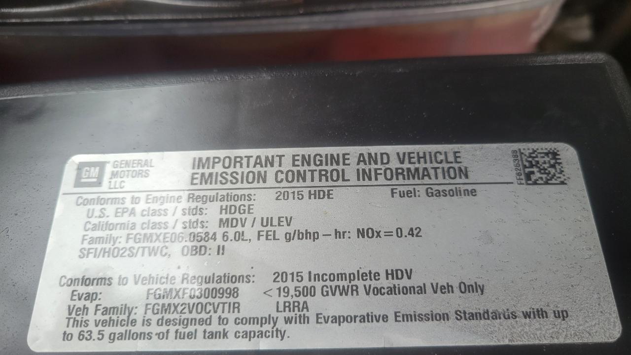 Chevrolet Silverado 3500HD Built After Aug 14 4WD Crew Cab 171.5" WB, 59.06" CA WT 2015