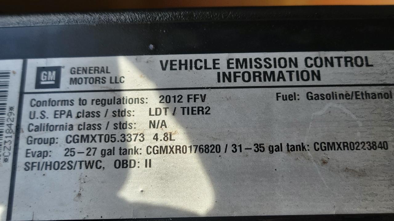 Chevrolet Silverado 1500 4WD Reg Cab 119.0" Work Truck 2012