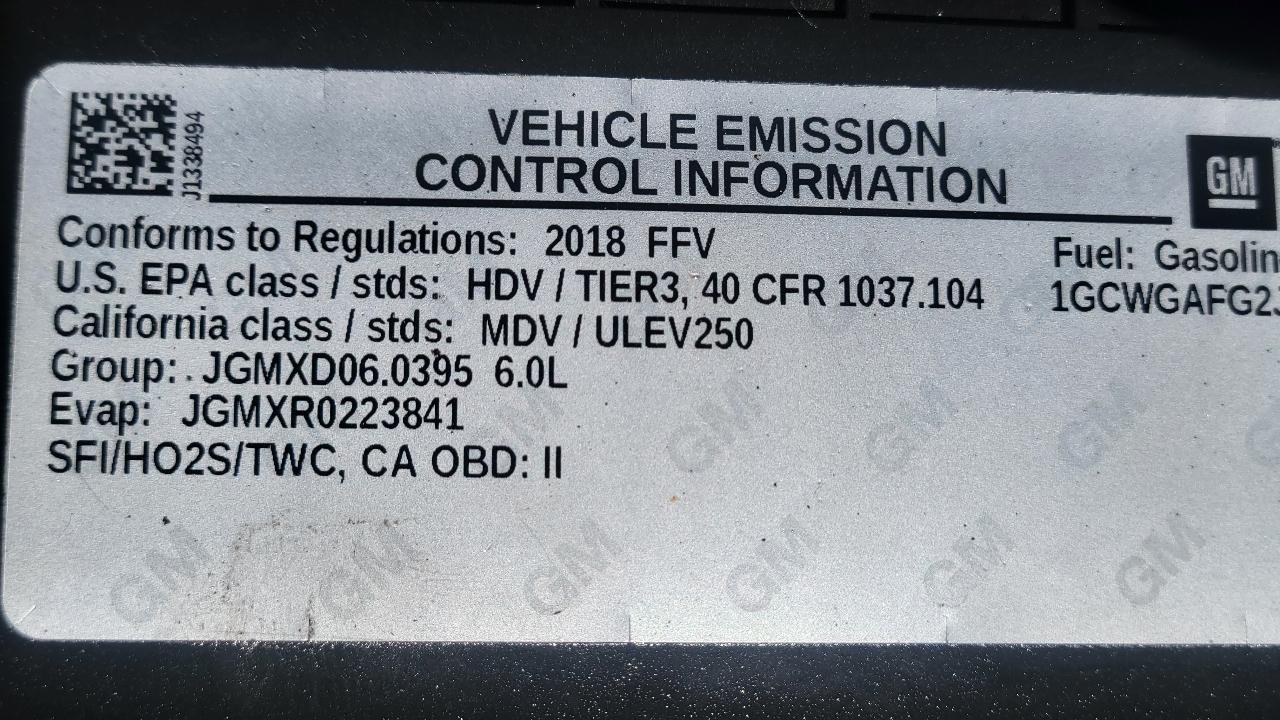 Chevrolet Chevy Cargo Van 2500 135" WB 2018
