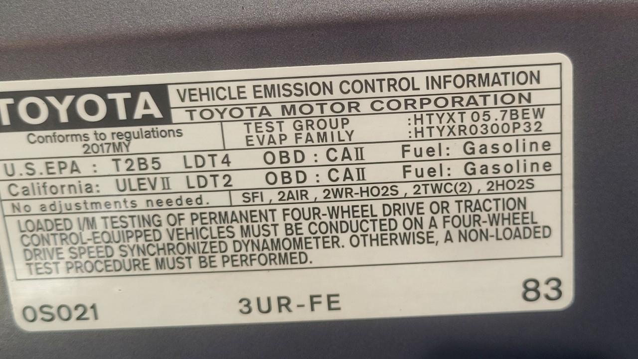 Toyota Tundra 4WD Limited Double Cab 6.5' Bed 5.7L (Natl) 2017