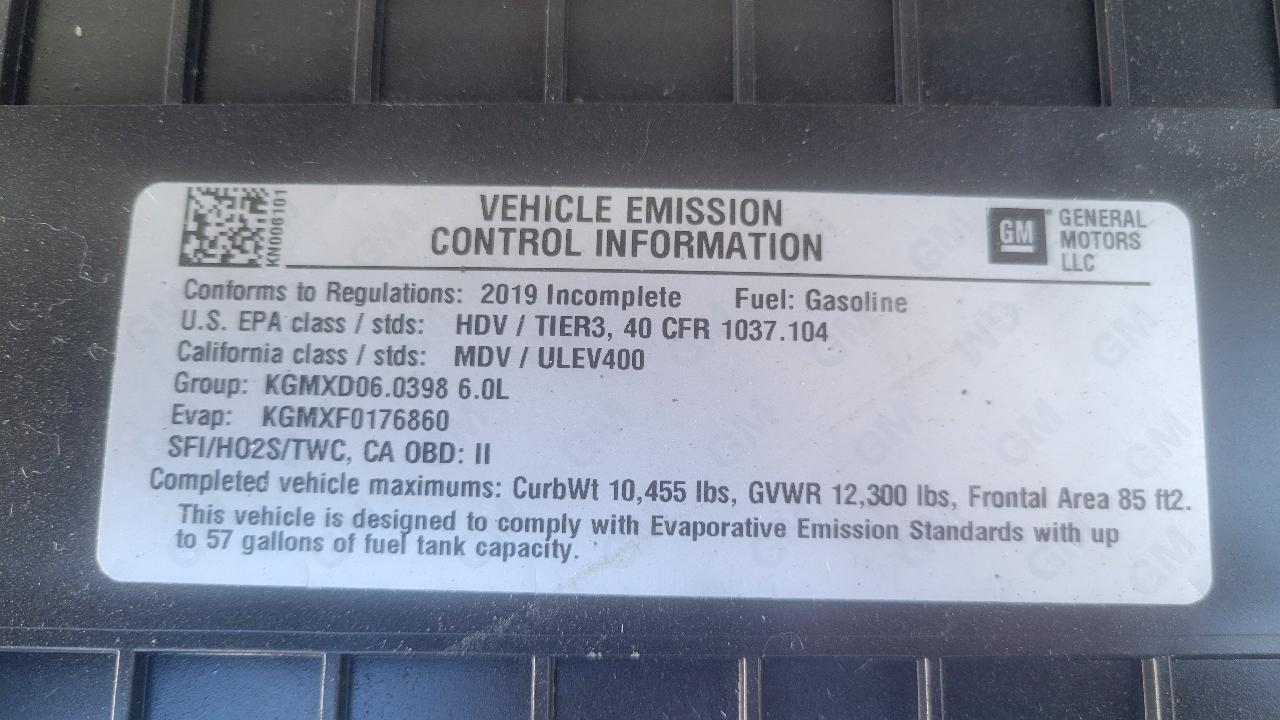 Chevrolet Express Commercial Cutaway 3500 Van 159" 2019