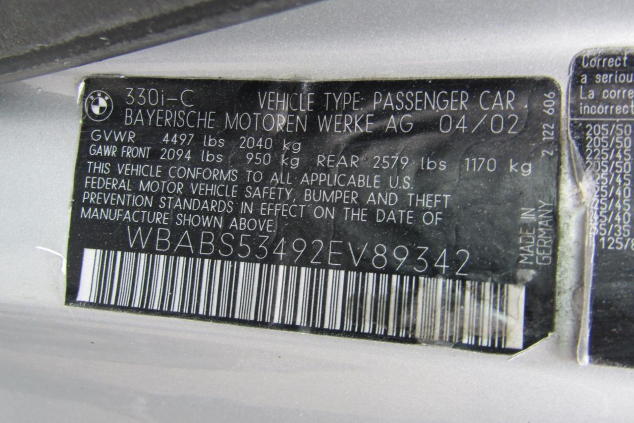 BMW 3 Series 330Ci 2dr Convertible 2002