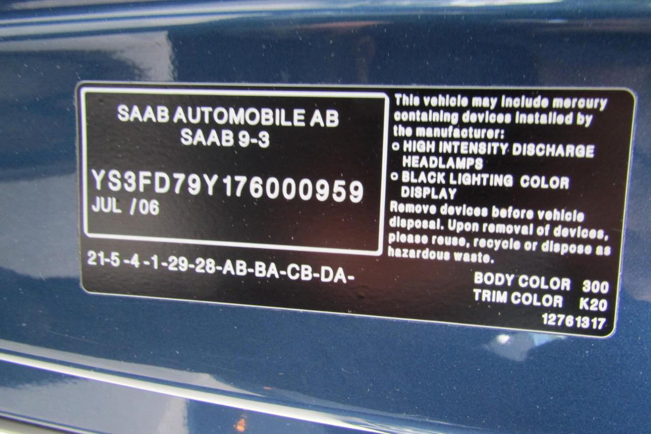 Saab 9-3 2dr Conv Auto 2007