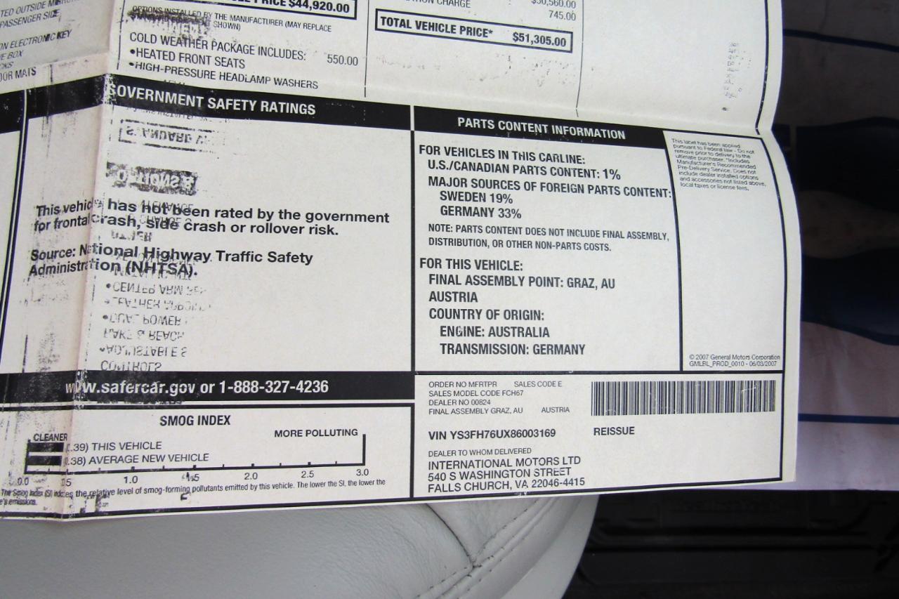 Saab 9-3 2dr Conv Aero 2008