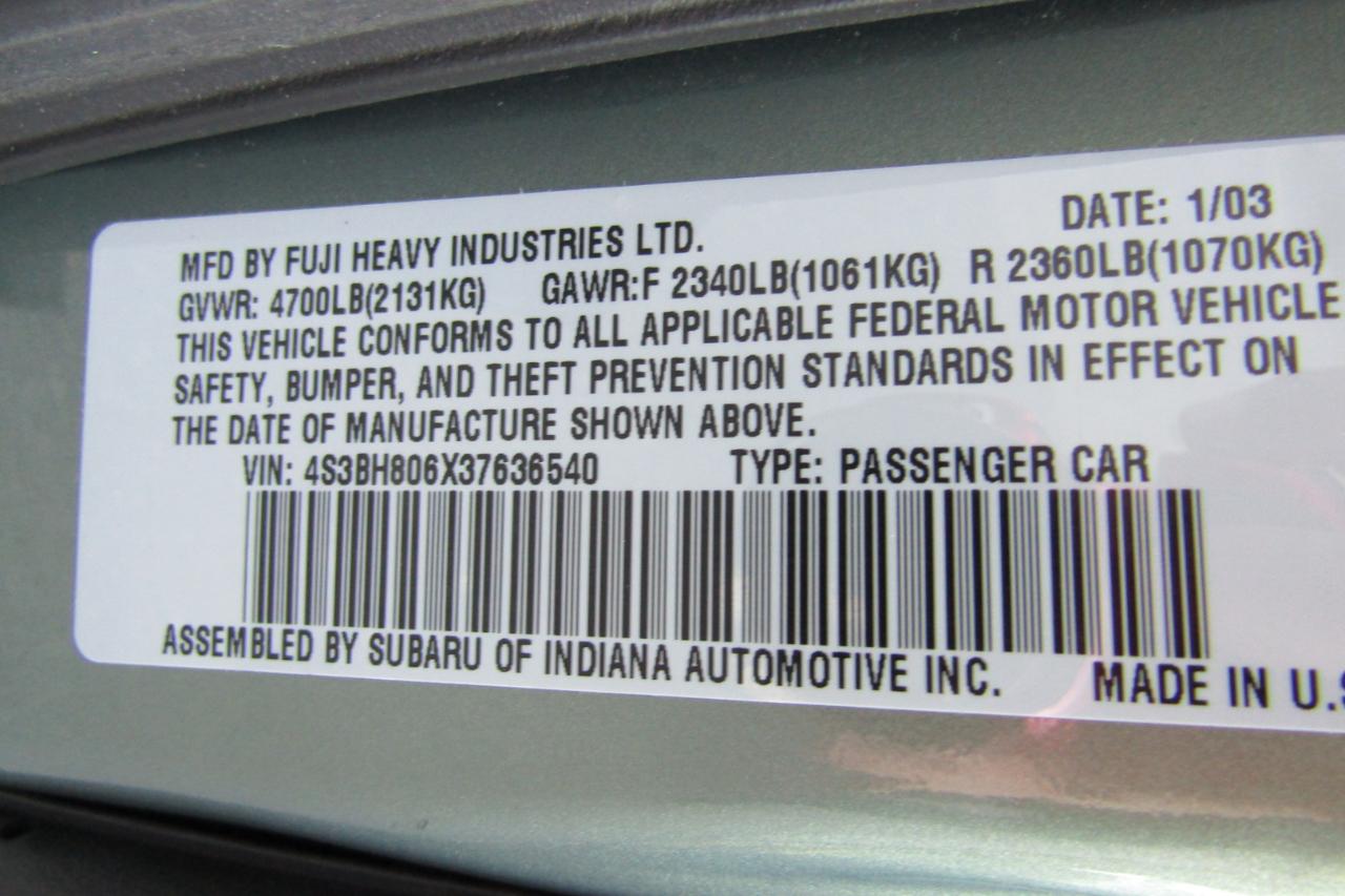 Subaru Legacy Wagon 5dr Outback H6 L.L. Bean Edition 2003