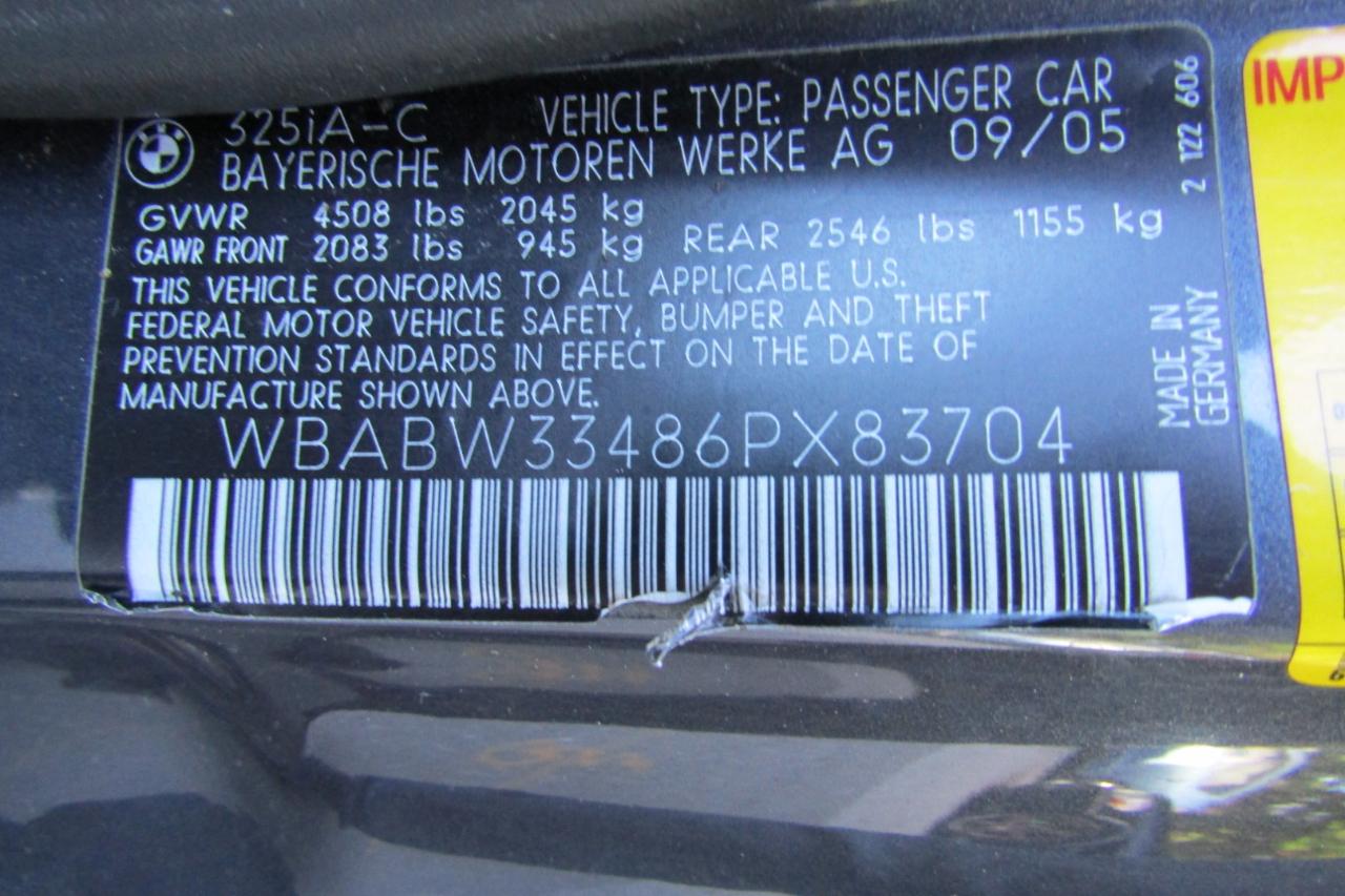 BMW 3 Series 325Ci 2dr Convertible 2006