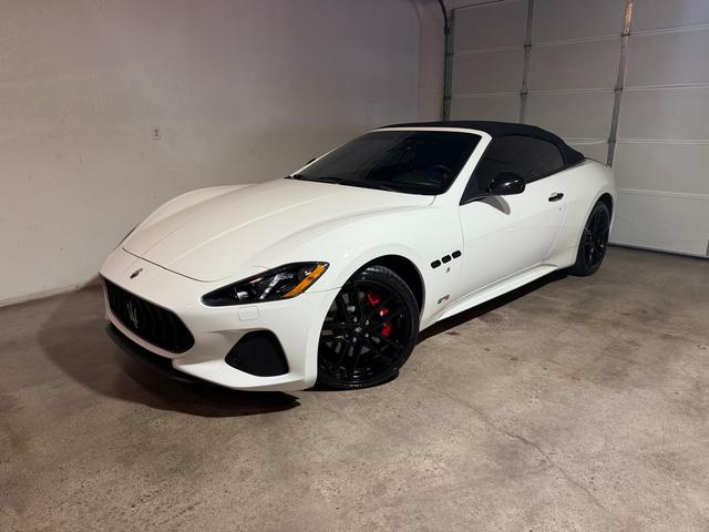 White 2019 Maserati GranTurismo Sport Convertible RWD Convertible Rear-Wheel Drive Automatic