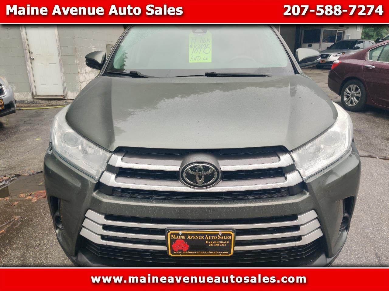Toyota Highlander LE Plus AWD V6 2019