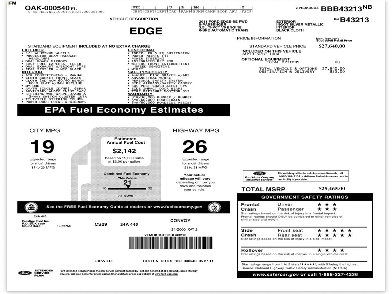 Ford Edge SE FWD 2011