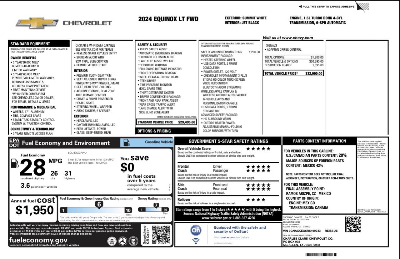 Chevrolet Equinox LT 2WD 2024