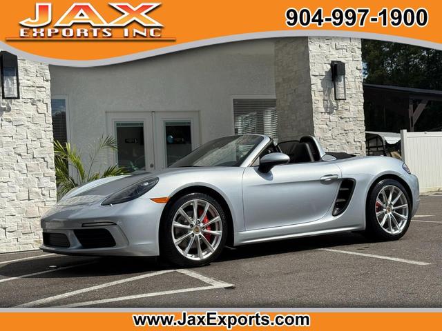 Silver 2017 Porsche 718 Boxster Convertible Rear-Wheel Drive Automatic