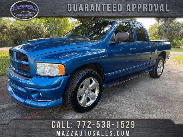 Blue 2004 Dodge RAM 1500 SLT Quad Cab RWD Pickup Truck Rear-Wheel Drive Automatic