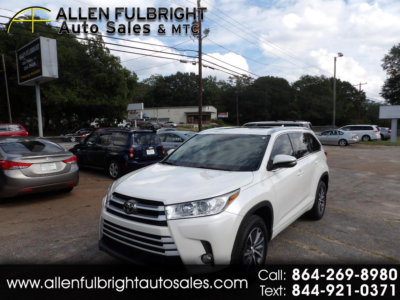 Used 2017 toyota highlander se fwd v6 for sale in greenville sc 29611