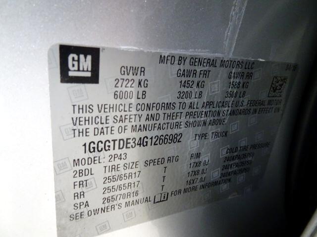 Chevrolet Colorado 4WD Crew Cab 128.3" Z71 2016