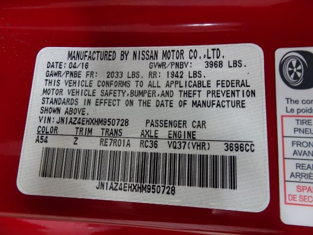 Nissan 370Z Coupe NISMO Tech Auto 2017 Nissan 370Z Coupe NISMO Tech Auto 2017