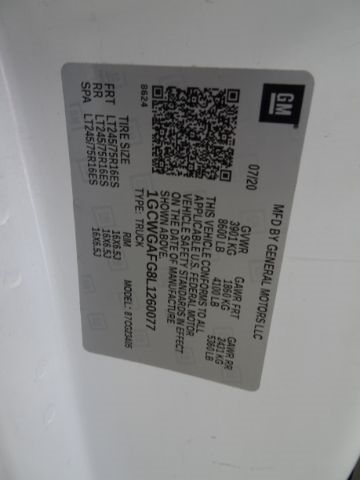 Chevrolet Express Cargo Van RWD 2500 135" 2020