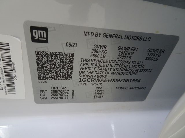 Chevrolet Silverado 1500 2WD Double Cab 147" Work Truck 2021