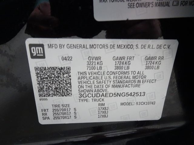 Chevrolet Silverado 1500 4WD Crew Cab 157" Work Truck 2022