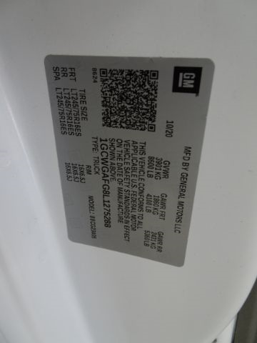 Chevrolet Express Cargo Van RWD 2500 135" 2020