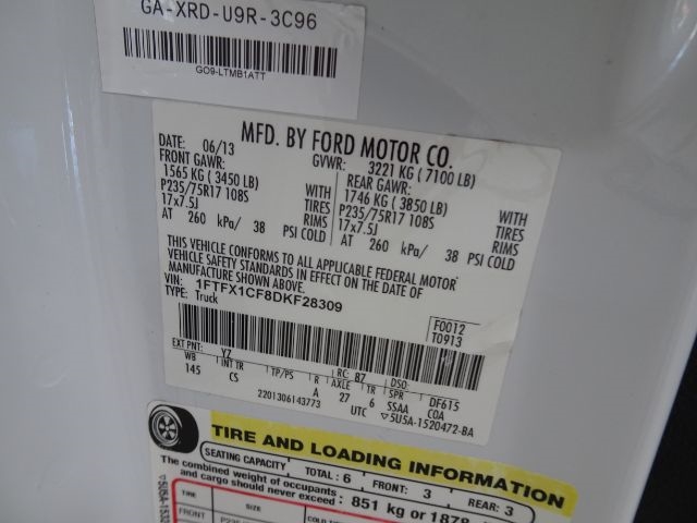 Ford F-150 2WD SuperCab 145" Lariat 2013