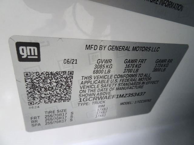 Chevrolet Silverado 1500 2WD Double Cab 147" Work Truck 2021