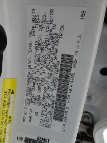 Toyota Tacoma 2WD Double Cab I4 AT (Natl) 2013