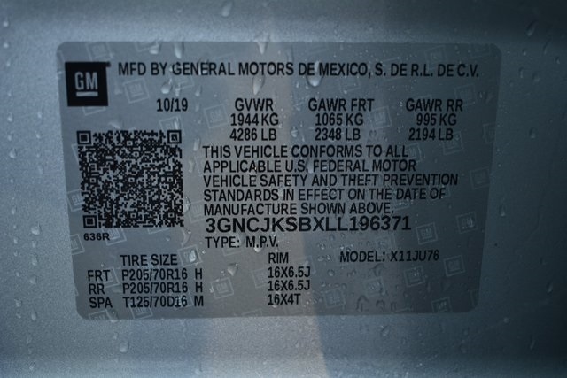 Chevrolet Trax FWD 4dr LS 2020