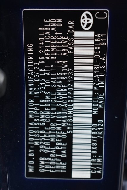 Toyota Corolla LE CVT (Natl) 2023