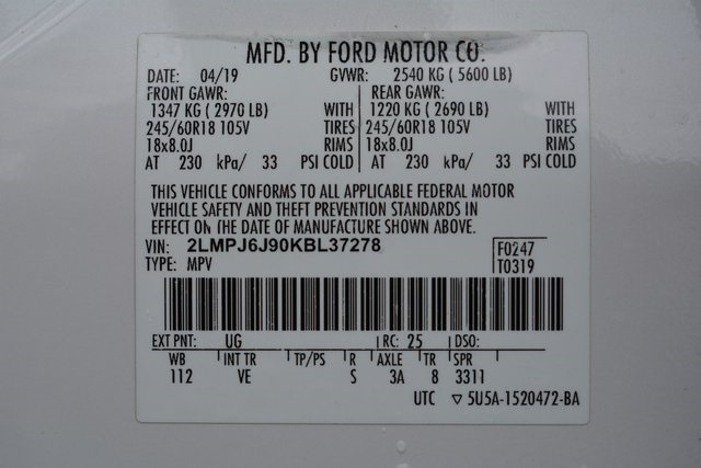 Lincoln Nautilus Standard FWD 2019