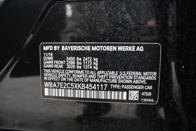 BMW 7 Series 740i Sedan 2019