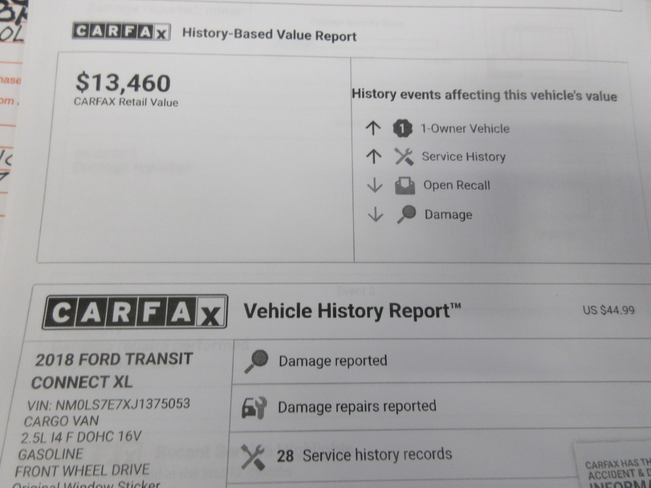 Ford Transit Connect Cargo Van XL LWB w/Rear 180 Degree Door 2018 Ford Transit Connect Cargo Van XL LWB w/Rear 180 Degree Door 2018