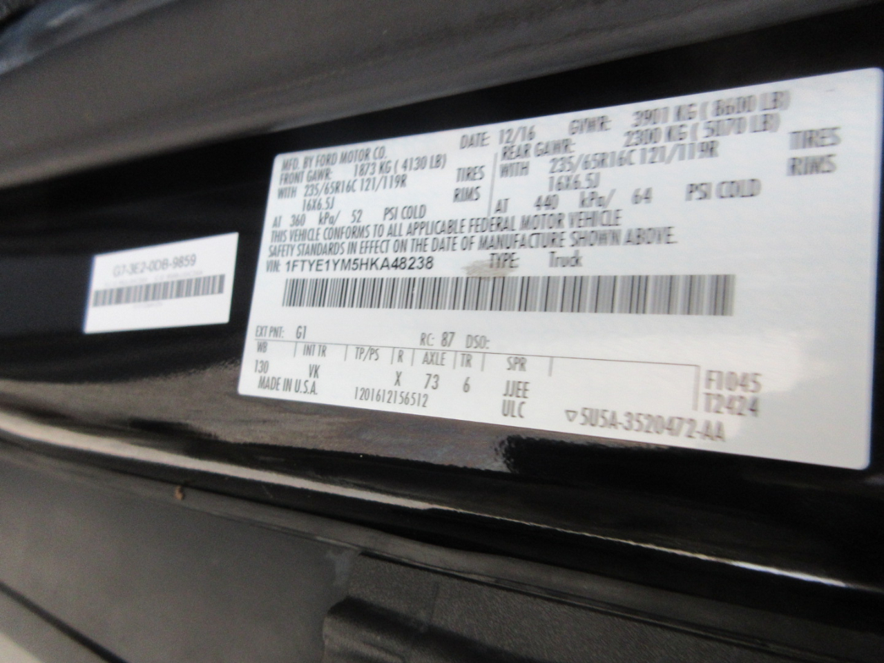 Ford Transit 150 Van Low Roof w/Sliding Pass. 130-in. WB 2017