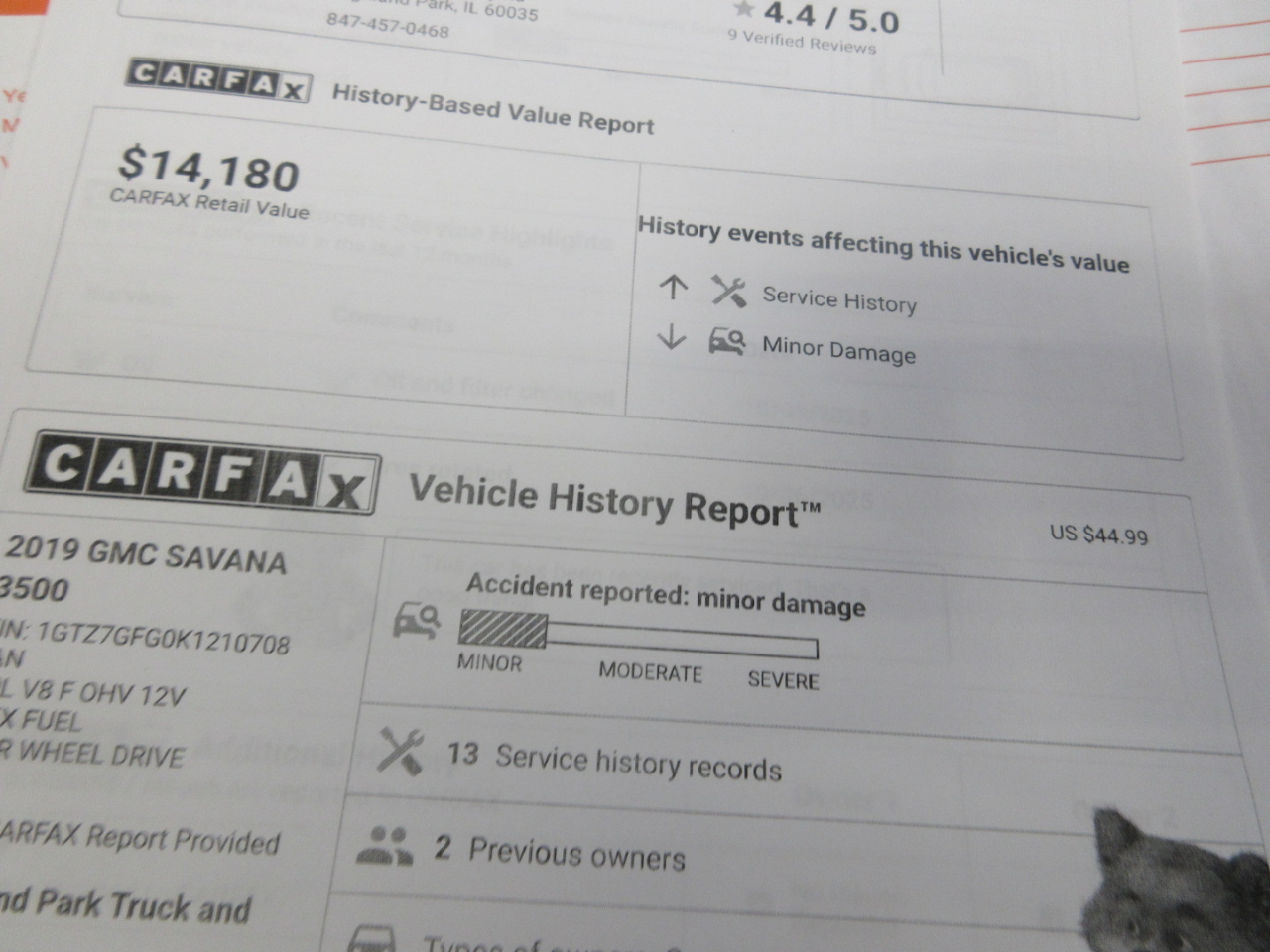 GMC Savana G3500 Cargo 2019