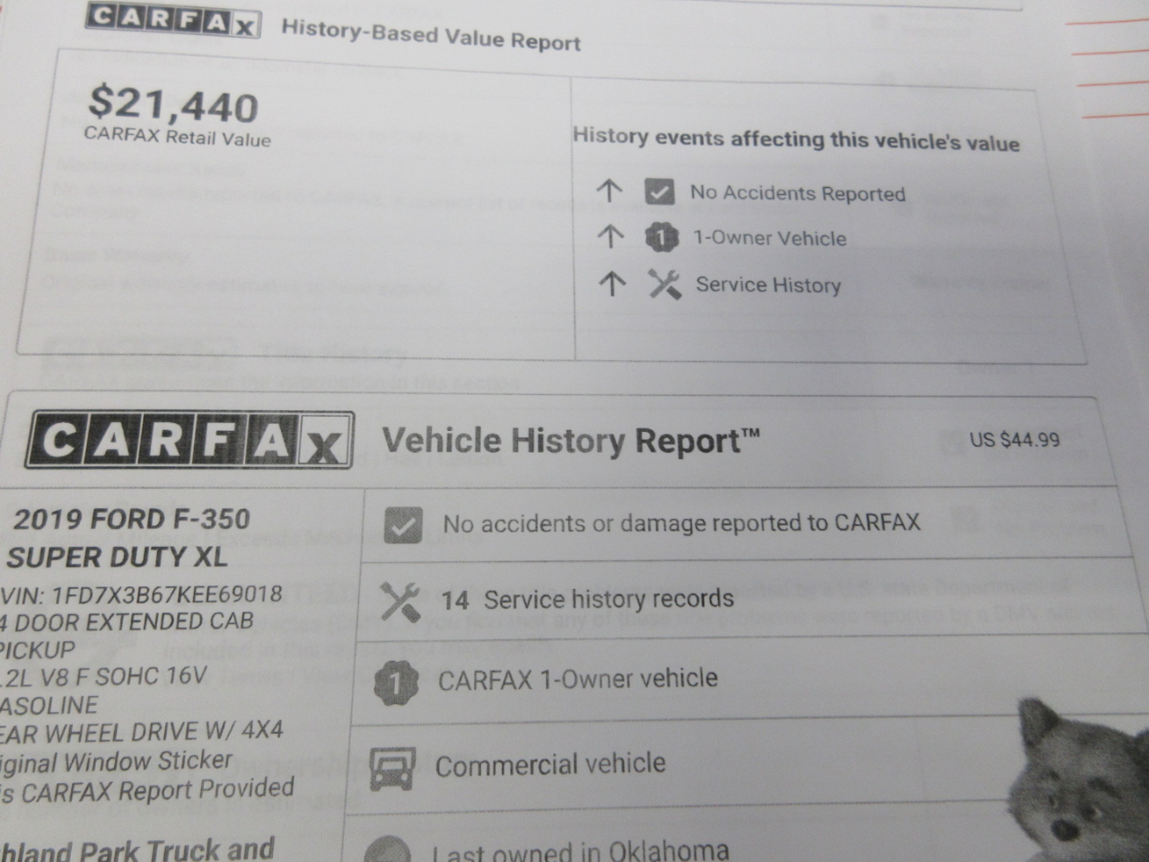 Ford F-350 SD XL SuperCab 4WD 2019