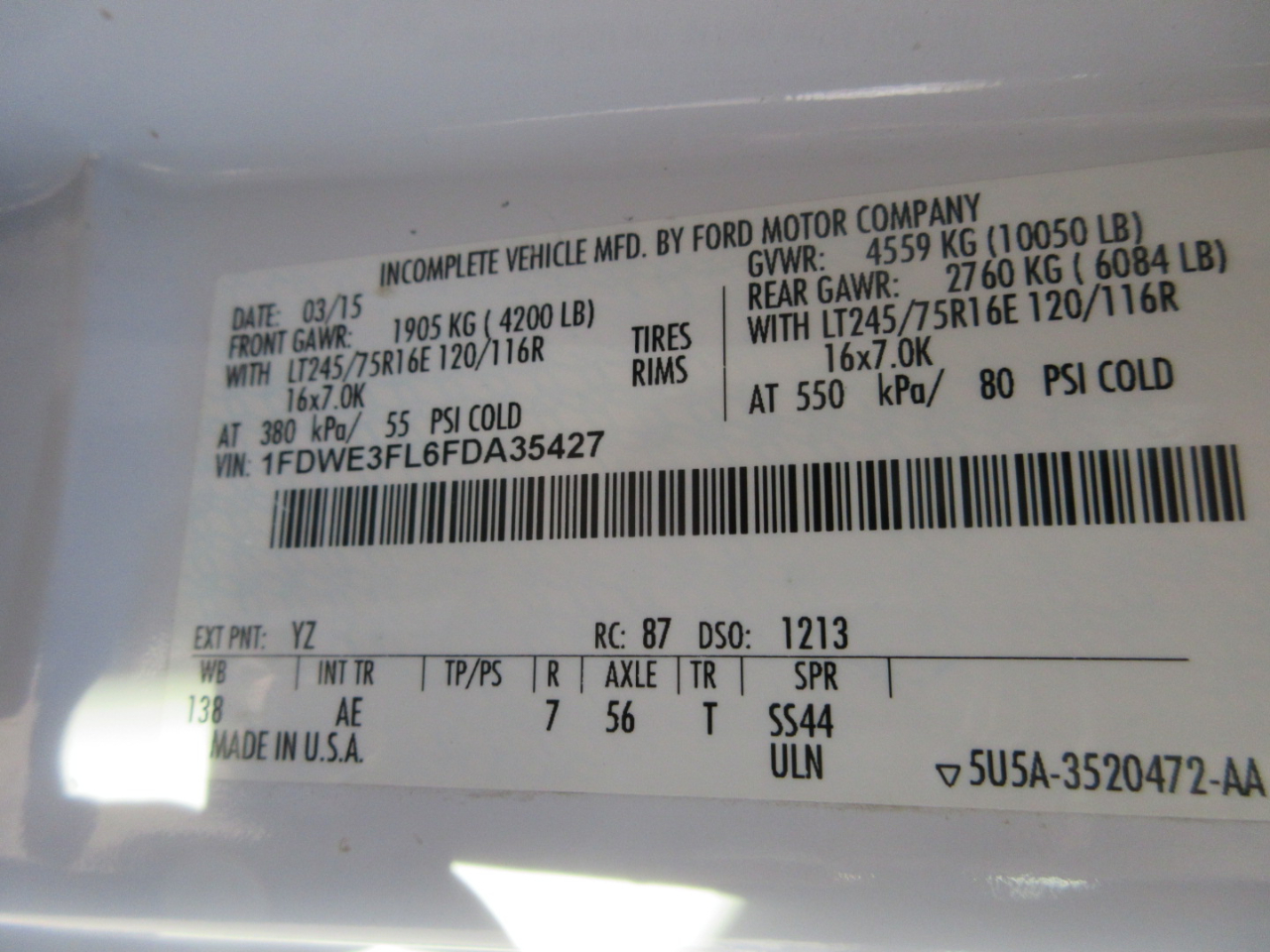 Ford Econoline E-350 Super Duty 2015