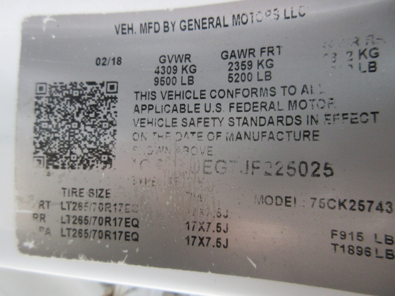 Chevrolet Silverado 2500HD Work Truck Crew Cab 4WD 2018