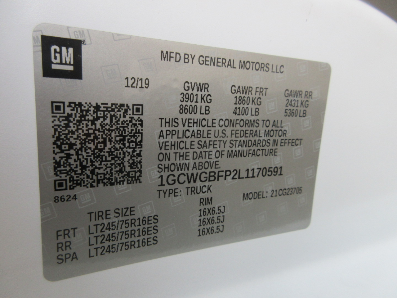 Chevrolet Express 2500 Cargo Extended 2020