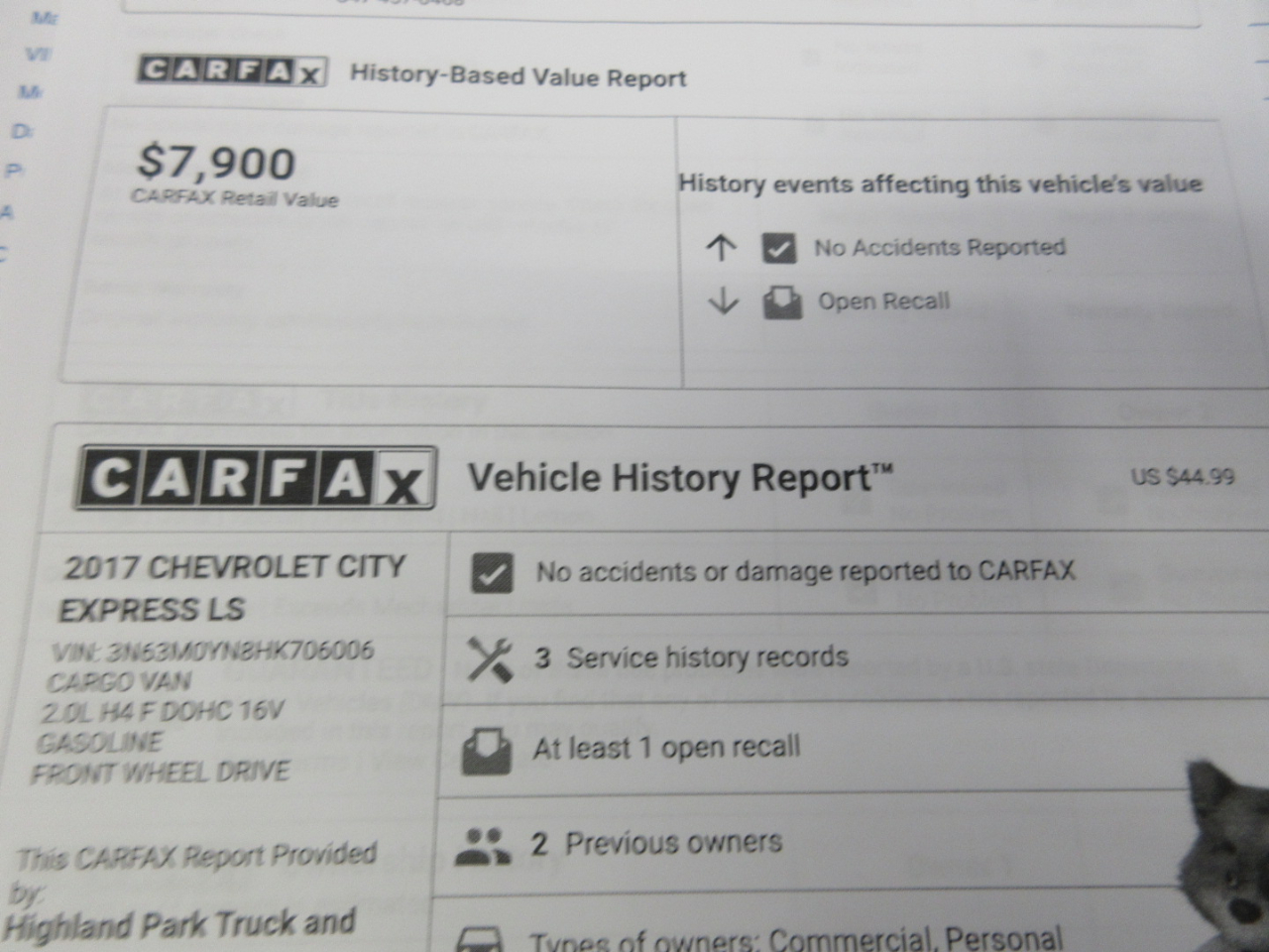 Chevrolet City Express LS 2017