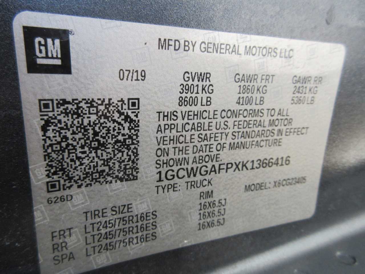 Chevrolet Express 2500 Cargo 2019