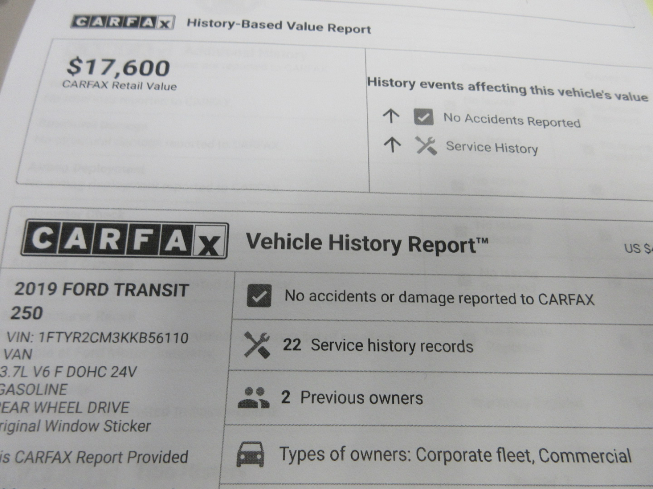 Ford Transit 250 Van Med. Roof w/Sliding Pass. 148-in. WB 2019