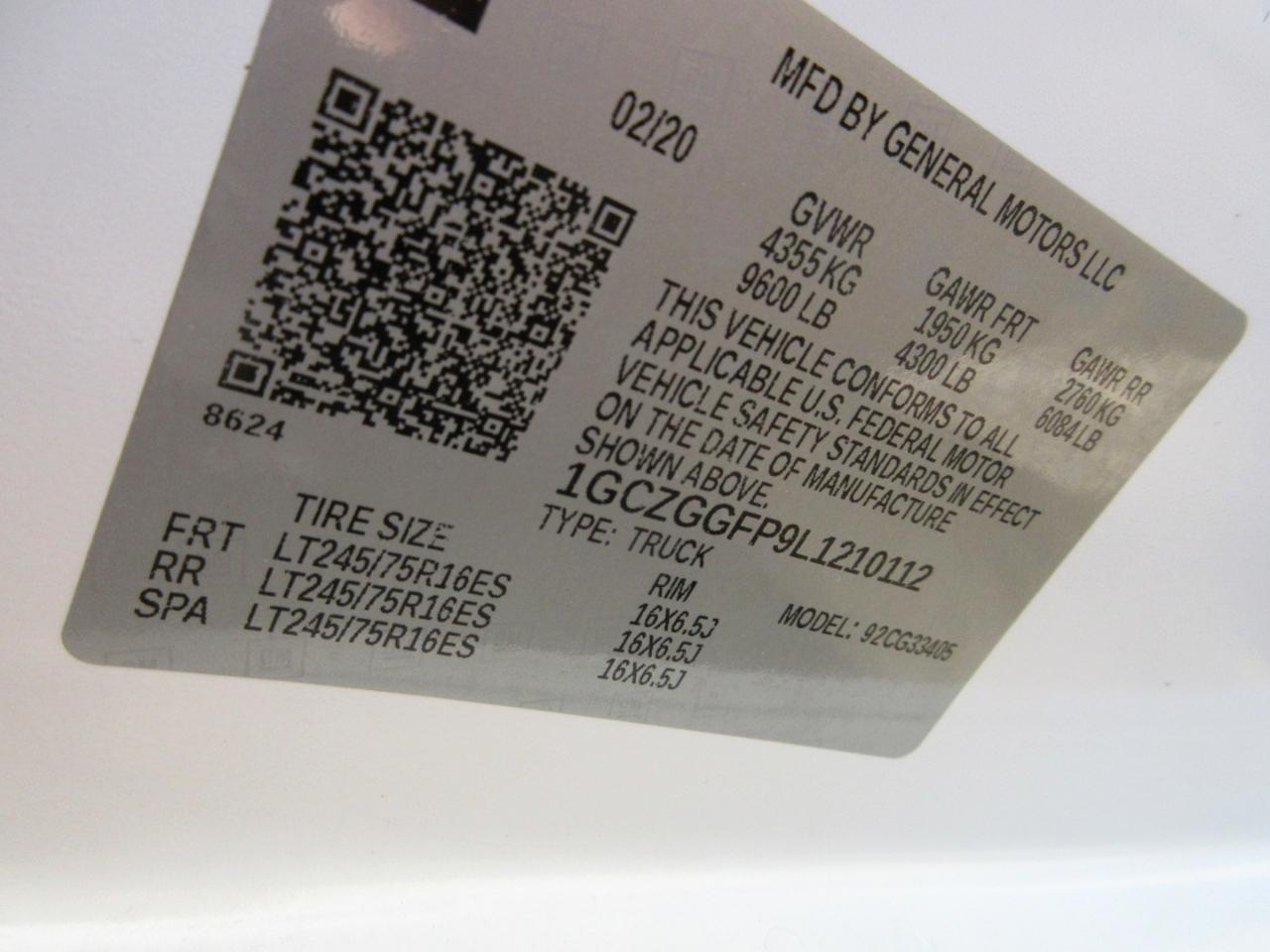 Chevrolet Express 3500 Cargo 2020