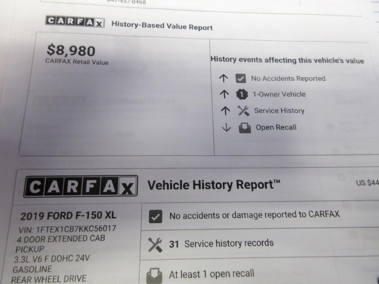 Ford F-150 XL SuperCab 6.5-ft. Bed 2WD 2019