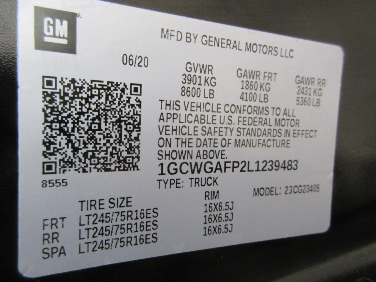 Chevrolet Express 2500 Cargo 2020