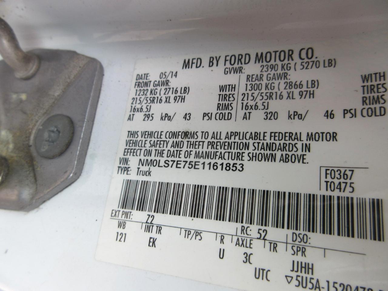 Ford Transit Connect XL LWB 2014