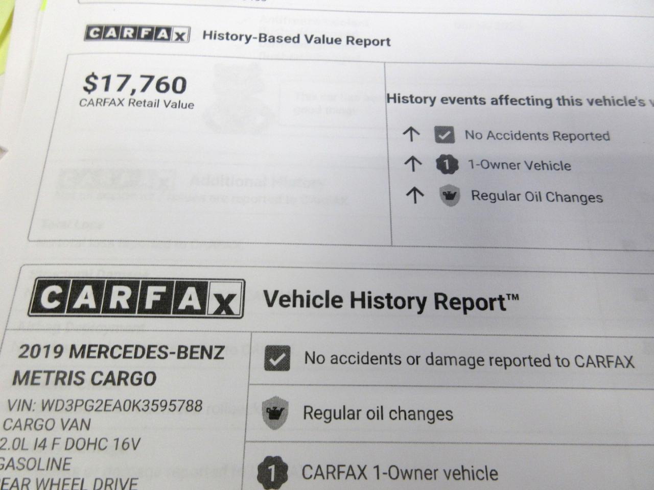 Mercedes-Benz Metris 126 WB Cargo 2019