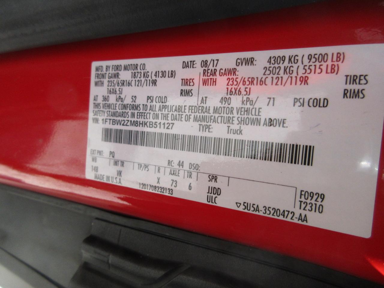 Ford Transit 350 Van Low Roof 60/40 Pass. 148-in. WB 2017