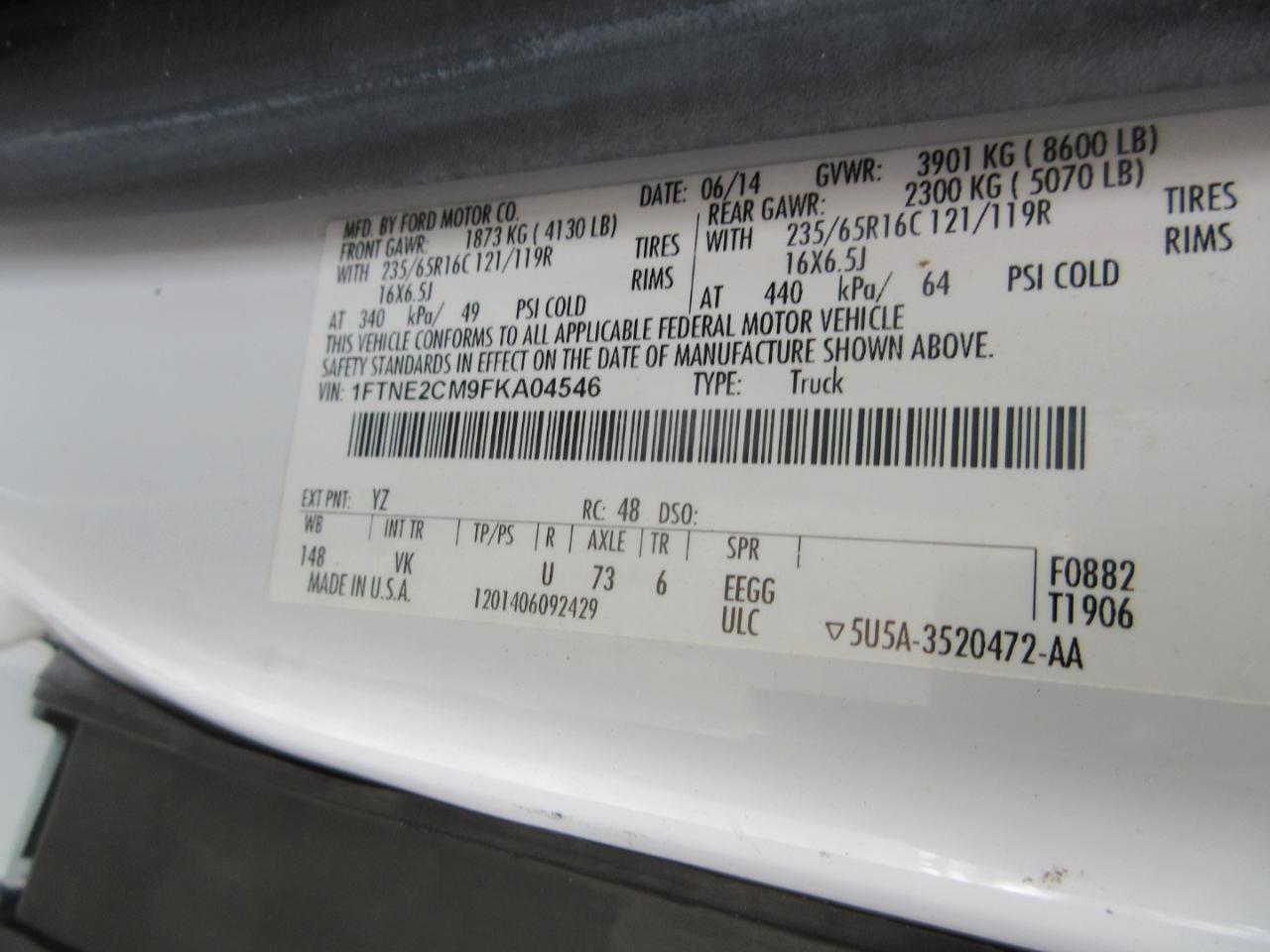 Ford Transit 150 Van Med. Roof w/Sliding Pass. 148-in. WB 2015