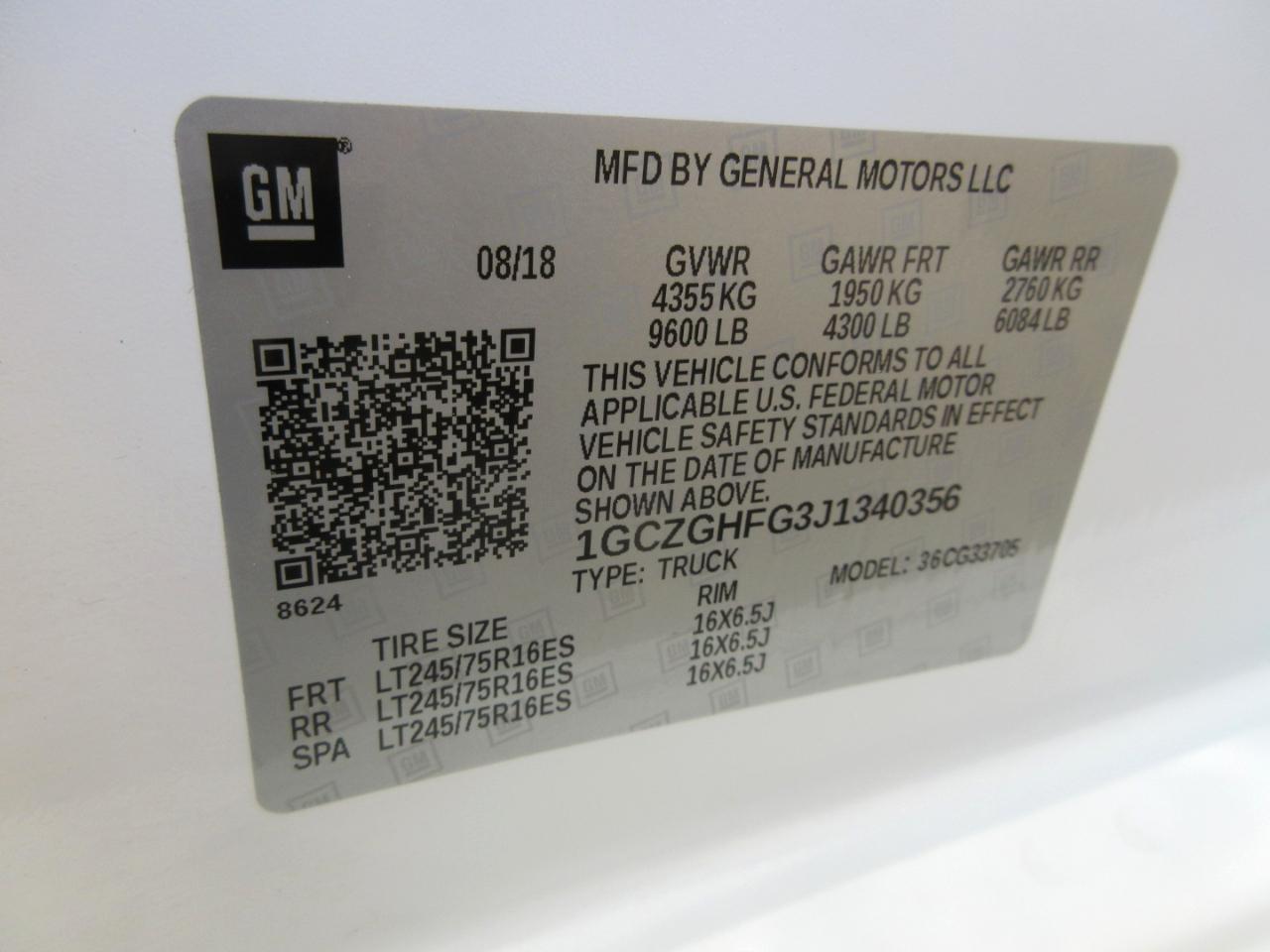 Chevrolet Express 3500 Cargo Extended 2018