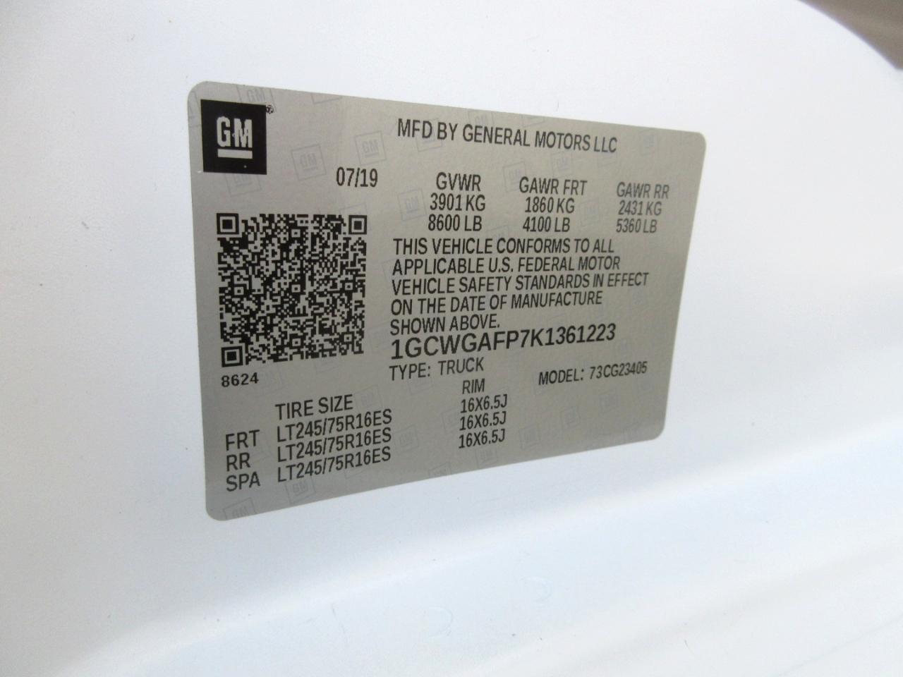 Chevrolet Express Cargo Van RWD 2500 135" 2019